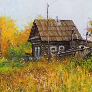 Peinture intitulée "Old village house" par Alexander Volya, Œuvre d'art originale
