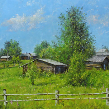 Painting titled "Bright summer day i…" by Alexander Volya, Original Artwork, Oil