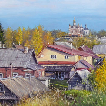 Peinture intitulée "Sunny day in autumn" par Alexander Volya, Œuvre d'art originale, Huile