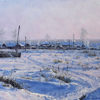 绘画 标题为“Winter on the outsk…” 由Alexander Volya, 原创艺术品, 油
