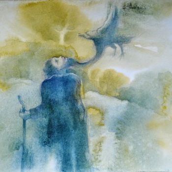 「Странник」というタイトルの描画 Namalevichによって, オリジナルのアートワーク, 水彩画