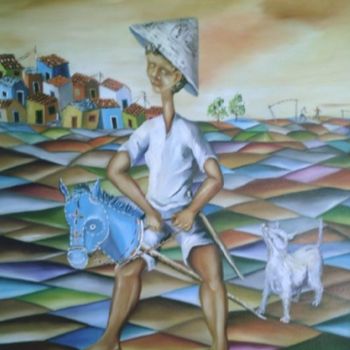 Painting titled "Pequeno Cavaleiro" by Alexander Pacheco, Original Artwork