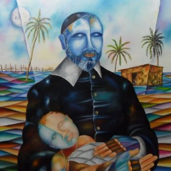 Pintura intitulada "São Vicente de Paul…" por Alexander Pacheco, Obras de arte originais