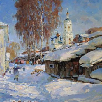 Painting titled "Плёс.Святая Варвара…" by Aleksandr Shevelev, Original Artwork, Oil