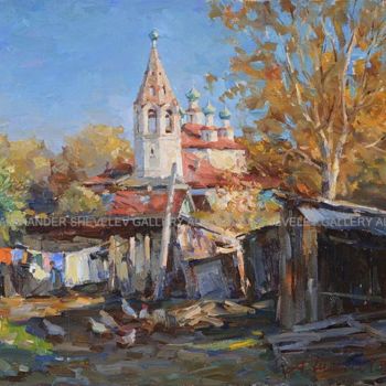 Painting titled "В Устюжне.Холст,мас…" by Aleksandr Shevelev, Original Artwork, Oil