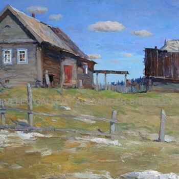 Painting titled "Тёплая погода. орга…" by Aleksandr Shevelev, Original Artwork, Oil