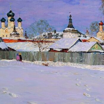 Картина под названием "Весна в Ростове.Хол…" - Aleksandr Shevelev, Подлинное произведение искусства, Масло