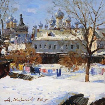 Картина под названием "В Ростове Великом.О…" - Aleksandr Shevelev, Подлинное произведение искусства, Масло
