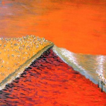 Peinture intitulée "Am Strand von Leba" par Alexander Zalik, Œuvre d'art originale