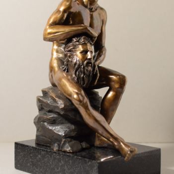 Sculptuur getiteld "poet Bertran de Bor…" door Alexandr Karat, Origineel Kunstwerk, Bronzen
