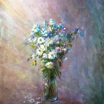 Pintura titulada ""bouquet of flowers"" por Alexandr Mironenko, Obra de arte original, Acrílico