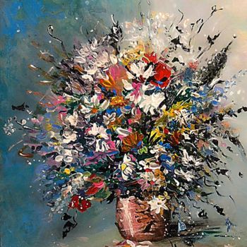 Peinture intitulée ""bouquet"" par Alexandr Mironenko, Œuvre d'art originale, Acrylique