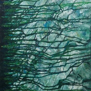 Картина под названием "Veins-rivers" - Alexandra Amelchenko (As_Art), Подлинное произведение искусства, Акрил
