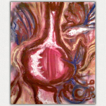 Painting titled "whomb" by Alexandra Andreea Branea, Original Artwork, Acrylic