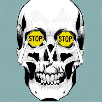 Цифровое искусство под названием "stop" - Alexandra Astapova, Подлинное произведение искусства, Цифровая живопись