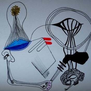 「Chirurgie esthétique」というタイトルの描画 Alexandra Bassetによって, オリジナルのアートワーク