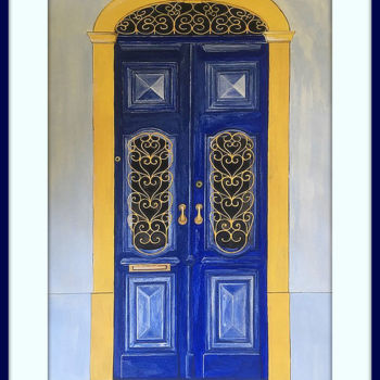 Malerei mit dem Titel "Port Azul" von Alexandra Bernardes, Original-Kunstwerk, Aquarell