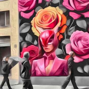 Digitale Kunst getiteld "Street Rose Collect…" door Alexandra Bloodworth, Origineel Kunstwerk, Digitale collage