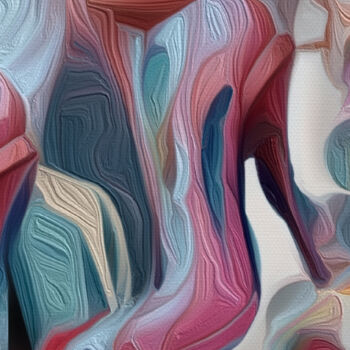 Arts numériques intitulée "“The sweet pink hee…" par Alexandra Bloodworth, Œuvre d'art originale, Collage numérique
