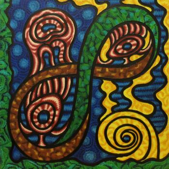 Pintura titulada "Infinity Song  (Opu…" por Alexandra Busch, Obra de arte original, Oleo Montado en Bastidor de camilla de m…