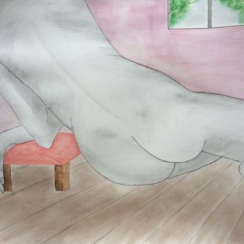 Peinture intitulée "Détente" par Alexandra Cecconi, Œuvre d'art originale, Aquarelle