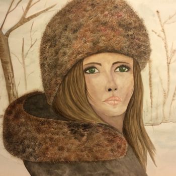 Painting titled "hivers" by Alexandra Cecconi, Original Artwork, Watercolor