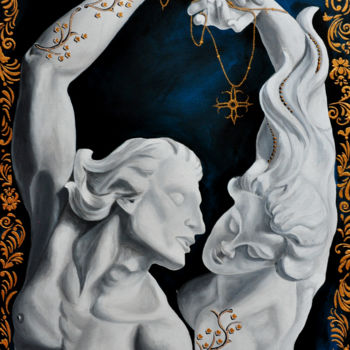Schilderij getiteld "Вера" door Alexandra Crystal, Origineel Kunstwerk, Acryl