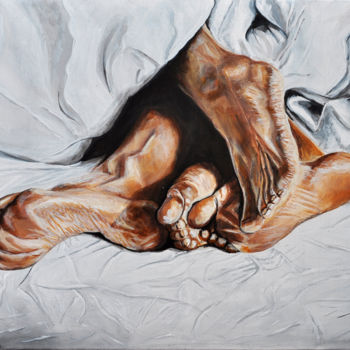 Painting titled "любовь в деталях" by Alexandra Crystal, Original Artwork, Acrylic