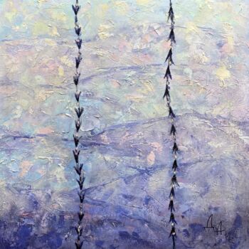 Peinture intitulée "Flying over the Ear…" par Alexandra Da, Œuvre d'art originale, Huile