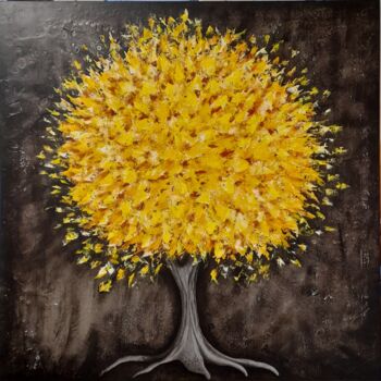 Картина под названием "Sun tree" - Alexandra Danière (Le Monde d'Alex), Подлинное произведение искусства, Акрил Установлен н…