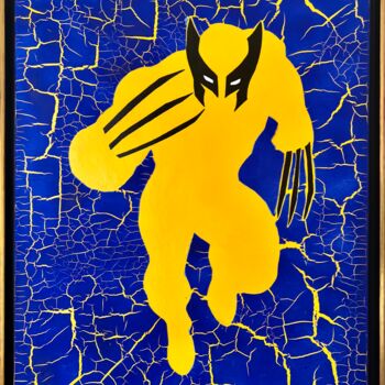Malarstwo zatytułowany „Wolverine” autorstwa Alexandra Galavtine, Oryginalna praca, Akryl