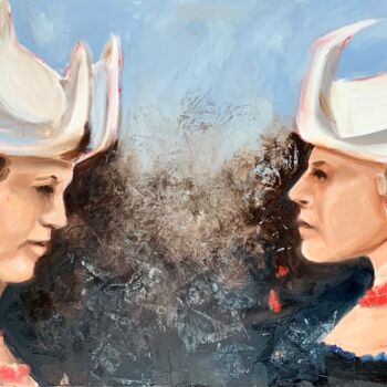 Painting titled "Two graces. Contemp…" by Alexandra Jagoda, Original Artwork, Oil