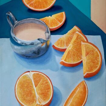 Peinture intitulée "Le pot à lait et se…" par Alexandra Maro, Œuvre d'art originale, Huile