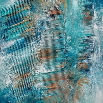 Painting titled "Dynamic Energy" by Alexandra Petropoulou, Original Artwork, Acrylic Mounted on Wood Stretcher frame
