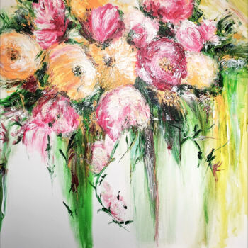 Painting titled "flowers" by Alexandra Petropoulou, Original Artwork, Acrylic