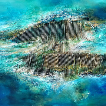 绘画 标题为“KEFALONIA ISLAND” 由Alexandra Petropoulou, 原创艺术品, 丙烯 安装在木质担架架上