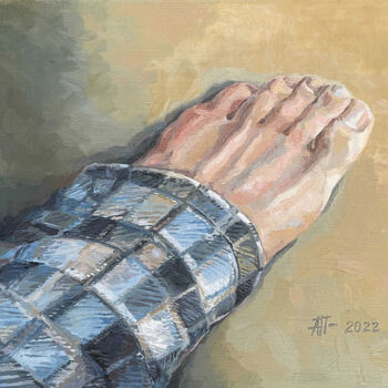 Peinture intitulée "Footprint in my life" par Alexandra Prekrasnova, Œuvre d'art originale, Huile