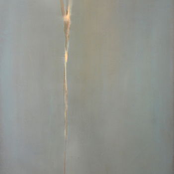 Painting titled "Secret" by Alexandra Van Lierde, Original Artwork, Oil Mounted on Wood Panel