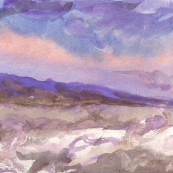 绘画 标题为“Lilac Storm” 由Alexandra Zatelepina, 原创艺术品, 水彩