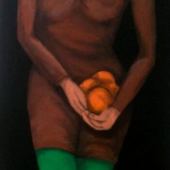 Painting titled "Oranges" by Alexandra La Haye, Original Artwork, Oil