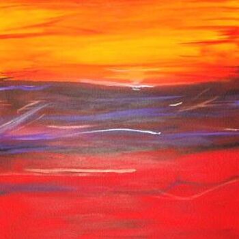 Peinture intitulée "Setting Sun 1#" par Alexandra Sharrock, Œuvre d'art originale, Huile