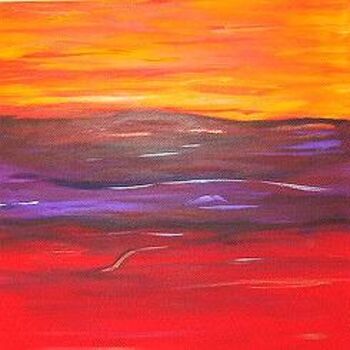 "Setting Sun" başlıklı Tablo Alexandra Sharrock tarafından, Orijinal sanat, Petrol