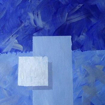 Картина под названием "Cool Blue's" - Alexandra Sharrock, Подлинное произведение искусства, Масло