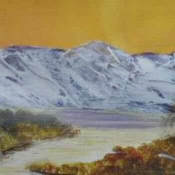 Painting titled "mountains" by Alexandra Sharrock, Original Artwork