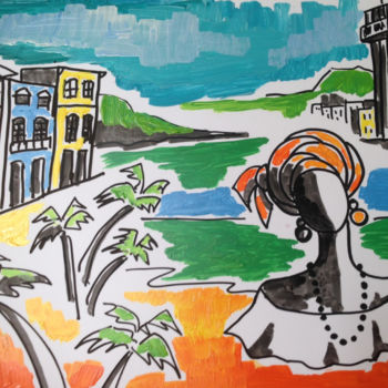 Tekening getiteld "Salvador Bahia Bras…" door Xam, Origineel Kunstwerk