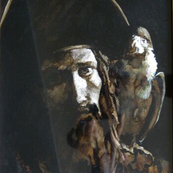 Pittura intitolato "Le confident" da Alexandre Barberà-Ivanoff, Opera d'arte originale, Inchiostro