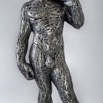 Скульптура под названием "LE DAVID" - Alexandre Codbessin, Подлинное произведение искусства, Металлы