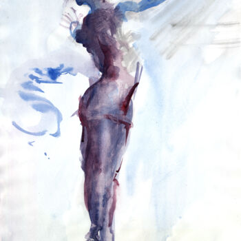 Painting titled "N°617 Ballet" by Alexandre Dumitrescu, Original Artwork, Watercolor