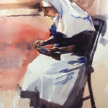 Painting titled "N°677 Recyclage vin…" by Alexandre Dumitrescu, Original Artwork, Watercolor