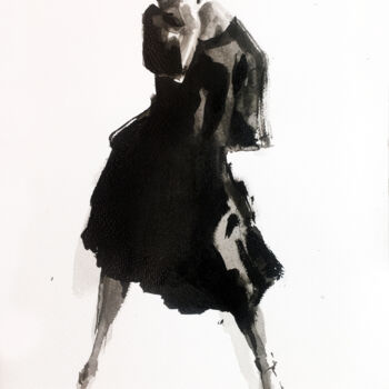 Картина под названием "N°730-4 Ana Lee Eva…" - Alexandre Dumitrescu, Подлинное произведение искусства, Чернила